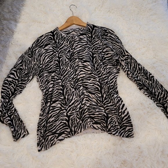 Alfred sung animal print cardigan zebra - Picture 2 of 3